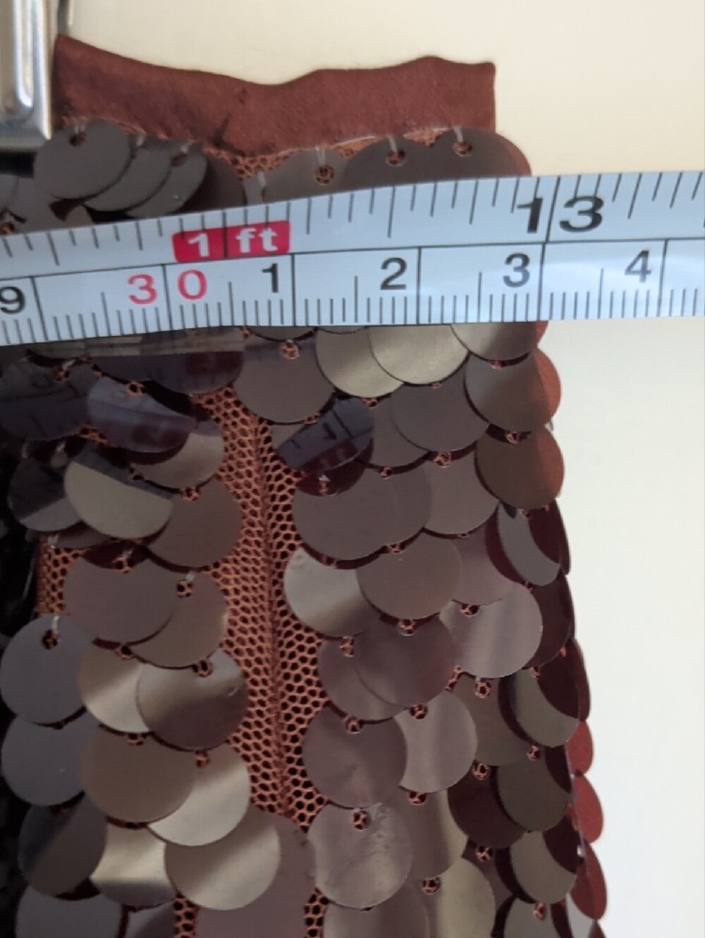 Astr The Label Brown Sequin Pencil Skirt - Picture 6 of 11